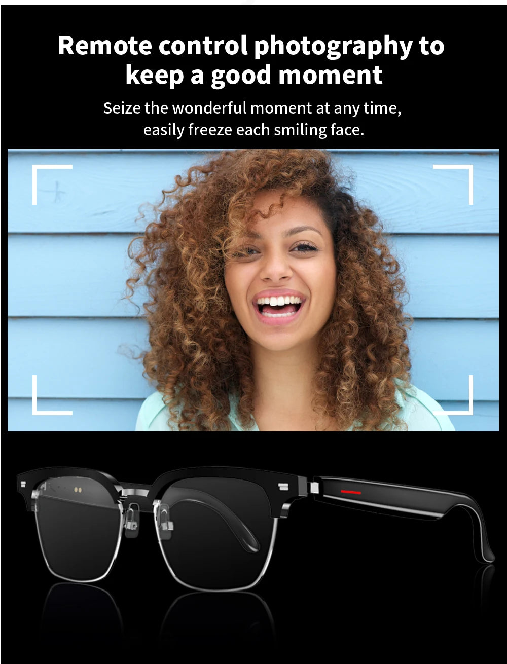 Smart Bluetooth Sunglasses – Open-Ear Audio, Polarized Lenses & Hands-Free Calling