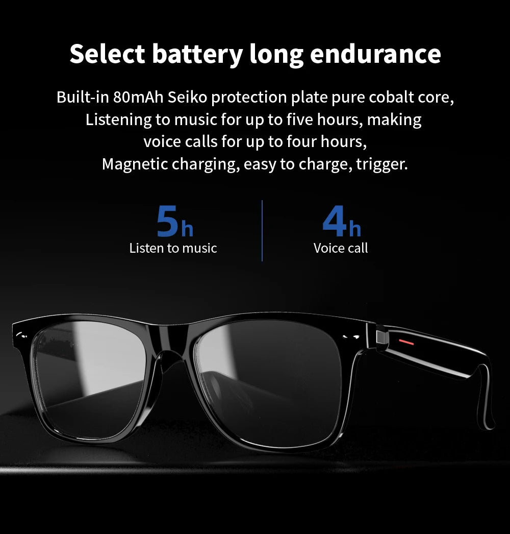 Smart Bluetooth Sunglasses – Open-Ear Audio, Polarized Lenses & Hands-Free Calling