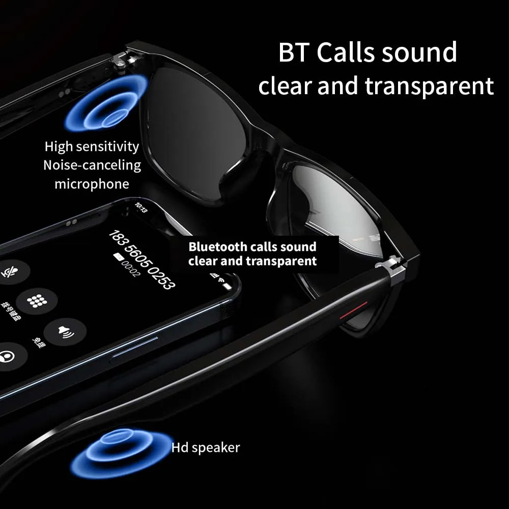 Smart Bluetooth Sunglasses – Open-Ear Audio, Polarized Lenses & Hands-Free Calling